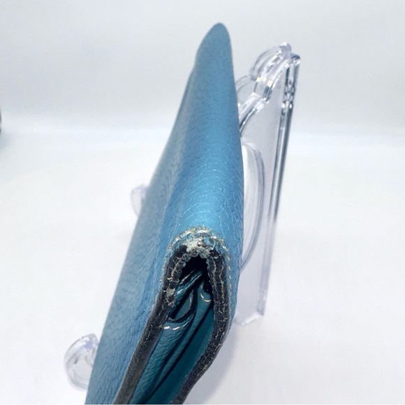 Authentic Hermes Dogon Duo Wallet with Zip Pouch in  Bleu Jean Togo Leather EUC - Picture 6 of 17